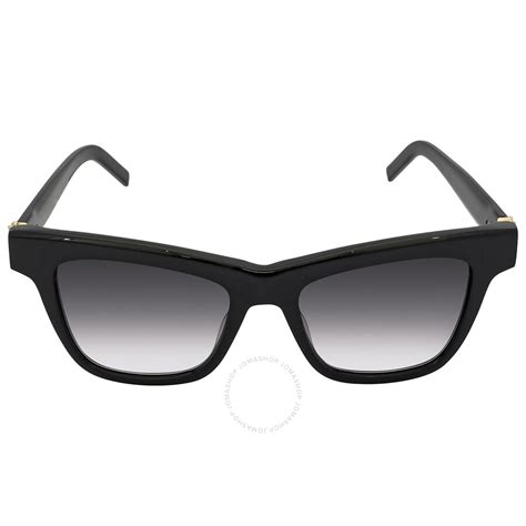 Saint Laurent Grey Gradient Square Sunglasses .